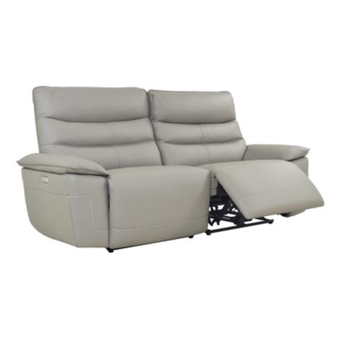 Canapé 3 places 2 relax électriques evogg cuir et croûte taupe gris pas cher