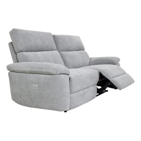 Canapé 3 places 2 relax électriques orion tissu gris clair pas cher
