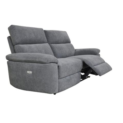 Canapé 3 places 2 relax électriques orion tissu gris foncé pas cher
