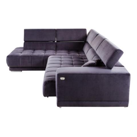 Canapé d'angle gauche relax pack full option ocean tissu salsa anthracite pas cher