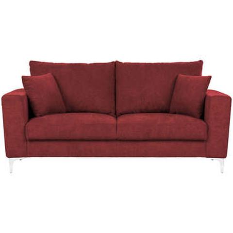 Canapé droit fixe 2 , 5 places chloe coloris rouge pas cher