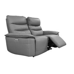 Canapé 2 places 2 relax électriques evogg cuir et coûte gris foncé pas cher