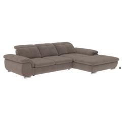 Canapé d'angle convertible méridienne droite andy iii tissu apache taupe 13 pas cher