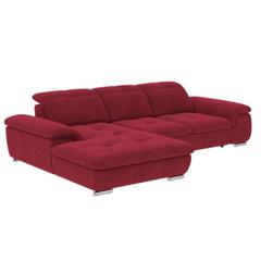 Canapé d'angle convertible méridienne gauche andy iii tissu apolo rouge 25 pas cher
