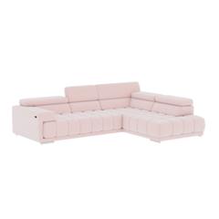 Canapé d'angle droit relax pack full option ocean tissu salsa rose pas cher