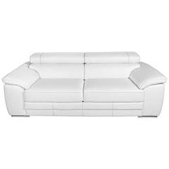 Canapé droit fixe 3 places lincoln coloris blanc pas cher