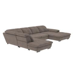 Canapé grand angle convertible droite andy iii tissu apache taupe 13 pas cher