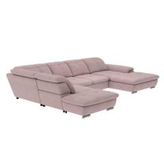 Canapé grand angle convertible droite andy iii tissu enjoy rose 19 pas cher