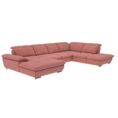 Canapé grand angle convertible gauche andy iii tissu belfast corail 36 pas cher