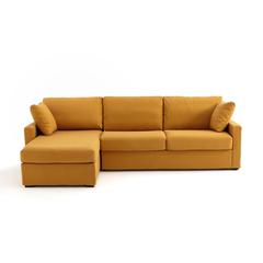 Canapé lit d'angle coton / lin , latex , timor pas cher